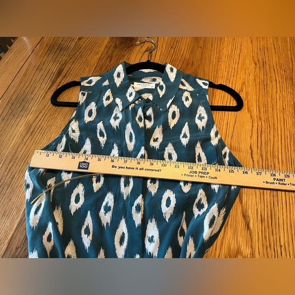 Equipment Silk Blue and White Halter Midi/Maxi Sundress Size Small - Picture 9 of 10